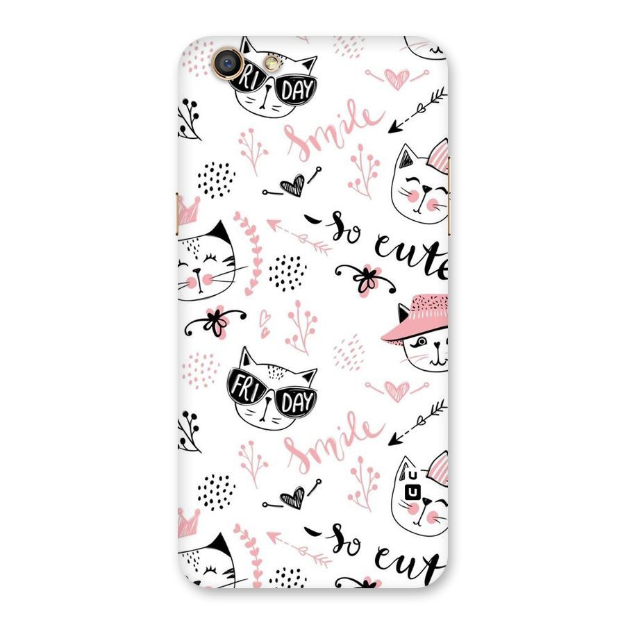 Cute Cat Swag Back Case for Oppo F3
