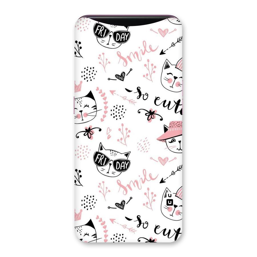 Cute Cat Swag Back Case for Oppo Find X