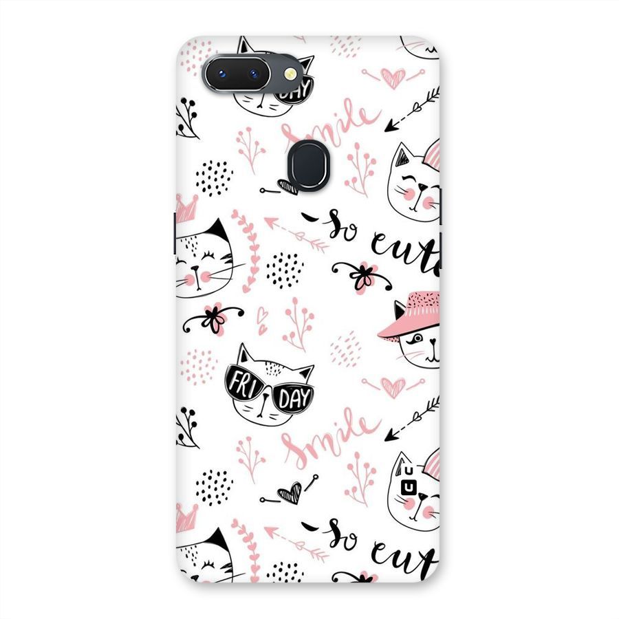 Cute Cat Swag Back Case for Oppo Realme 2