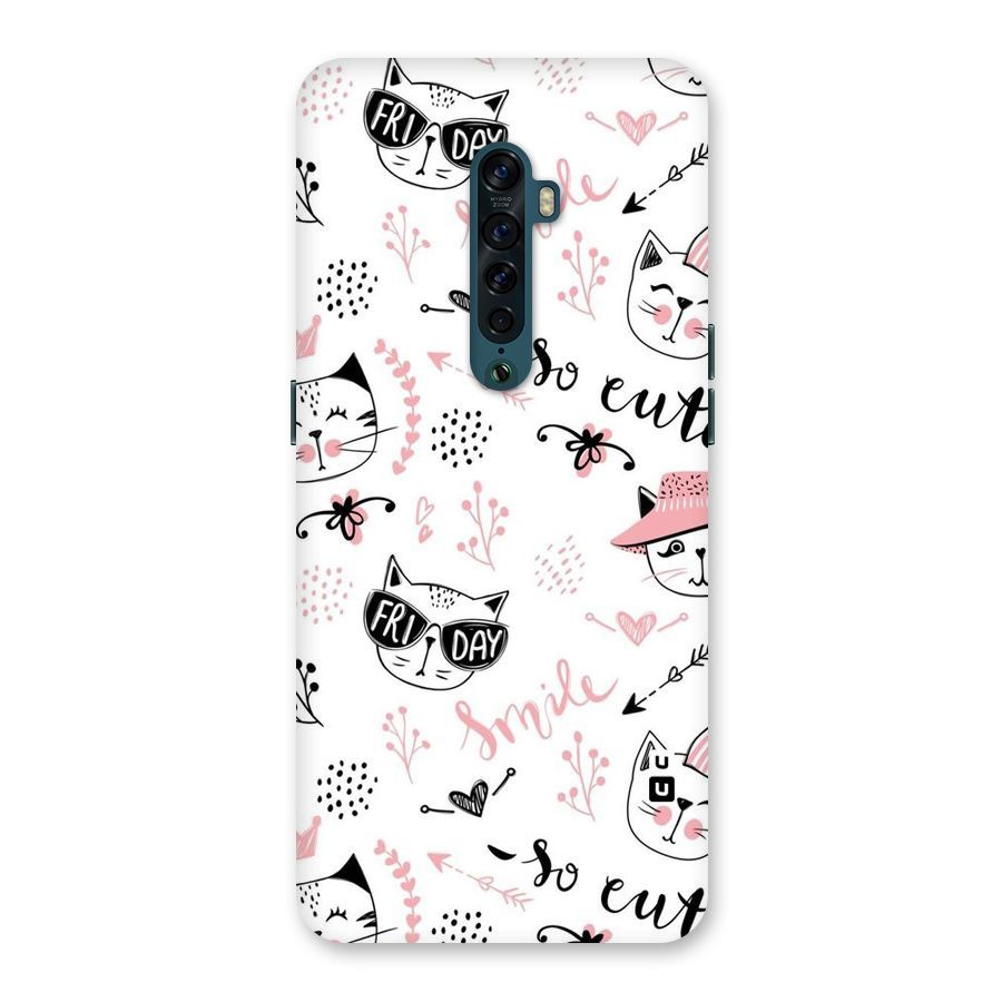 Cute Cat Swag Back Case for Oppo Reno2