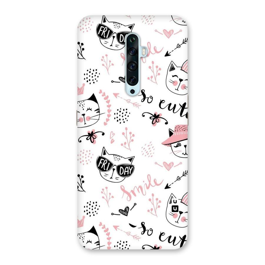 Cute Cat Swag Back Case for Oppo Reno2 Z