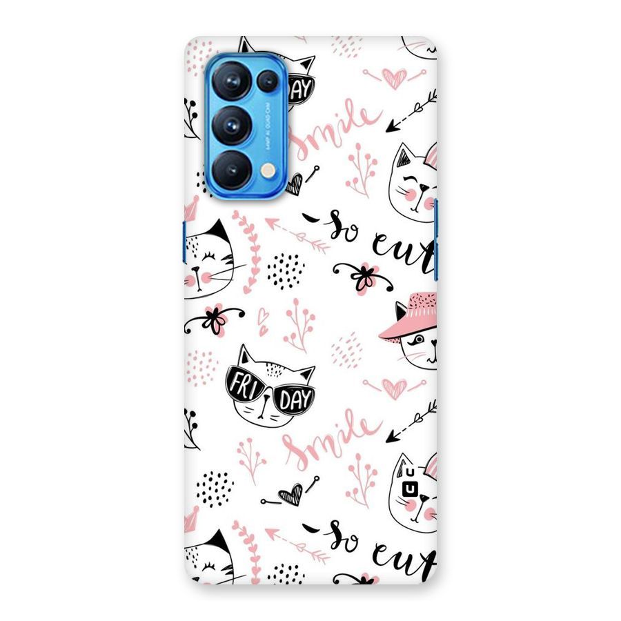 Cute Cat Swag Back Case for Oppo Reno5 Pro 5G