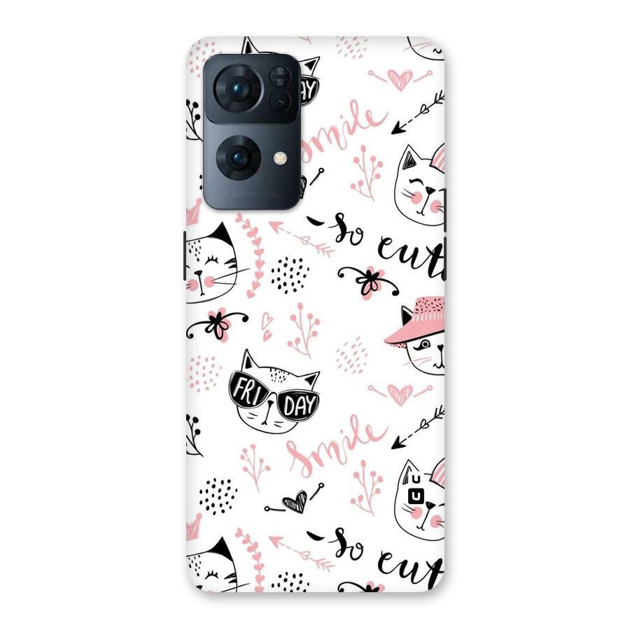 Cute Cat Swag Back Case for Oppo Reno7 Pro 5G