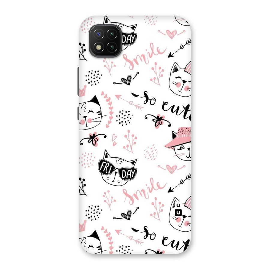 Cute Cat Swag Back Case for Poco C3