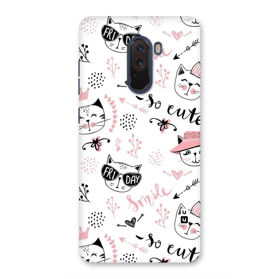 Cute Cat Swag Back Case for Poco F1