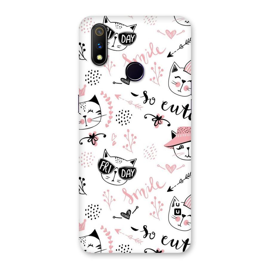 Cute Cat Swag Back Case for Realme 3 Pro