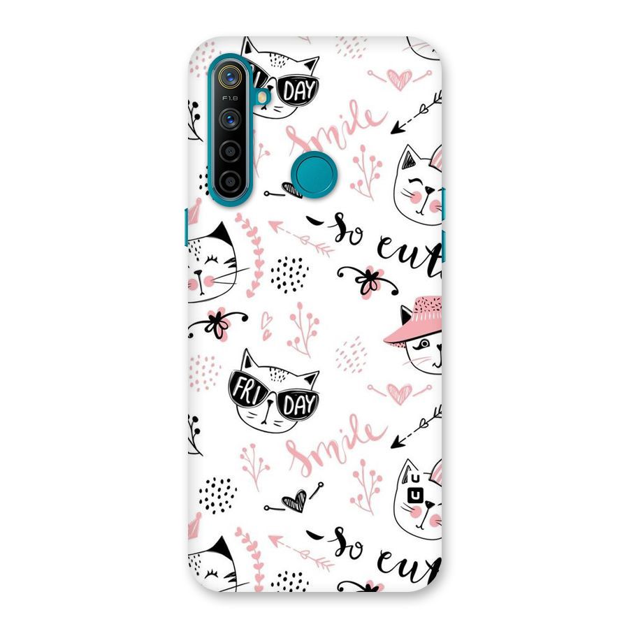 Cute Cat Swag Back Case for Realme 5i