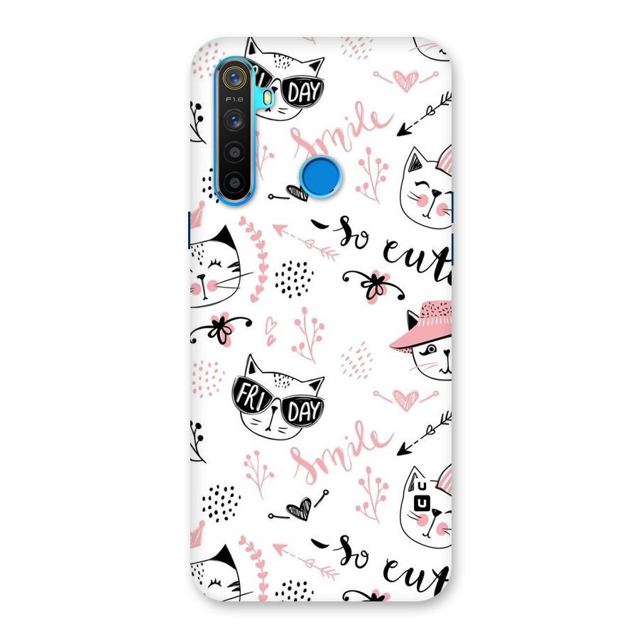 Cute Cat Swag Back Case for Realme 5s