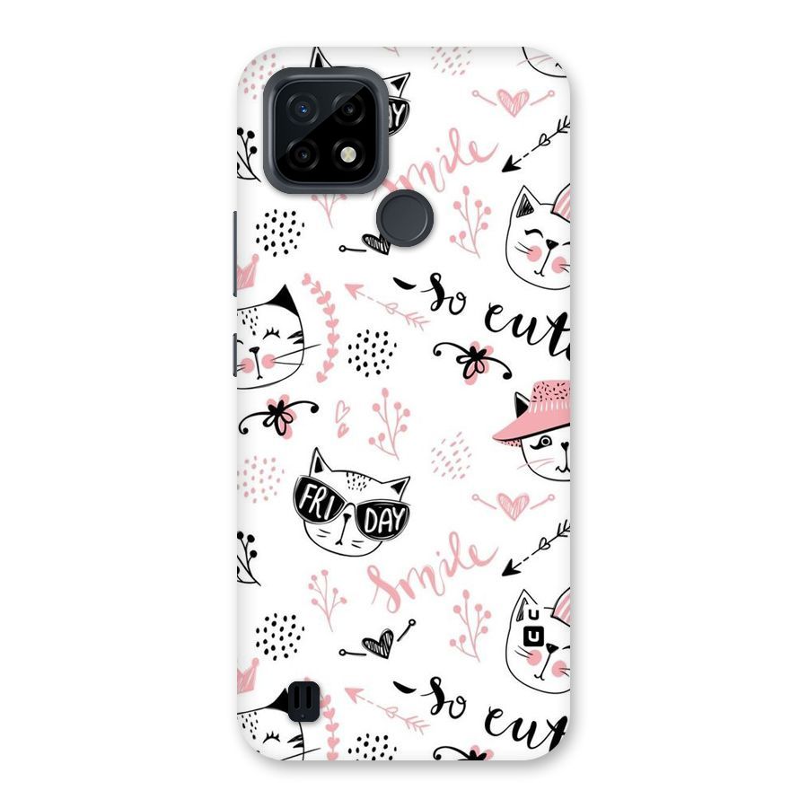 Cute Cat Swag Back Case for Realme C21
