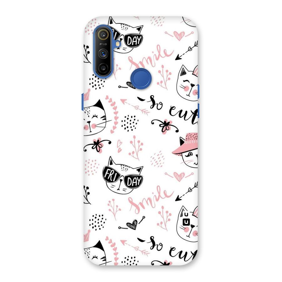 Cute Cat Swag Back Case for Realme Narzo 10A