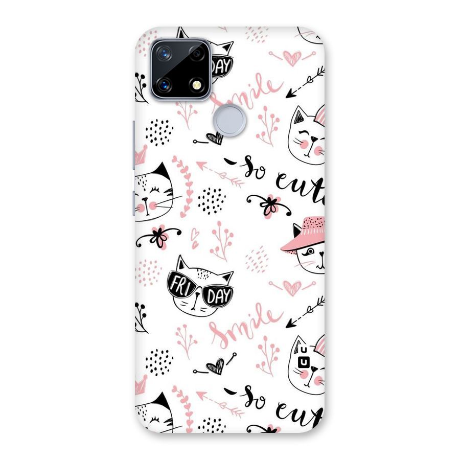 Cute Cat Swag Back Case for Realme Narzo 20