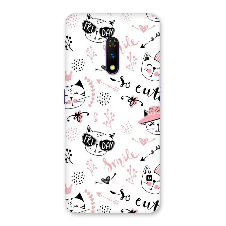 Cute Cat Swag Back Case for Realme X
