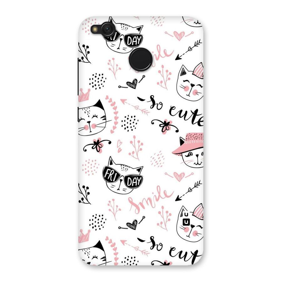 Cute Cat Swag Back Case for Redmi 4