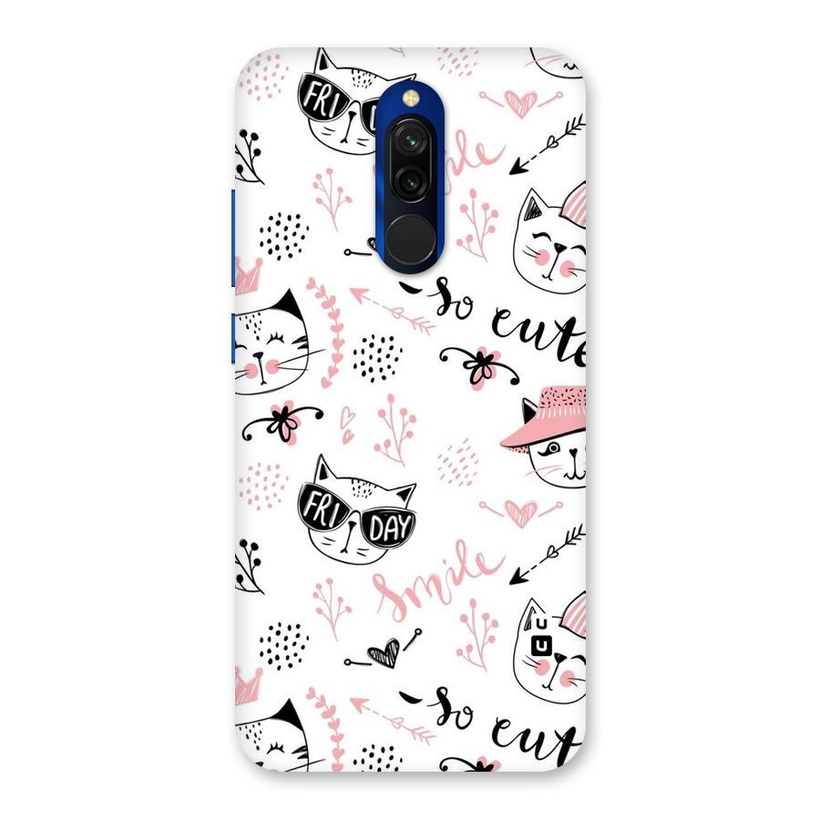 Cute Cat Swag Back Case for Redmi 8
