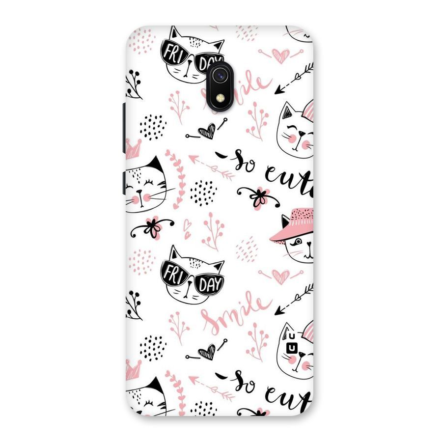 Cute Cat Swag Back Case for Redmi 8A