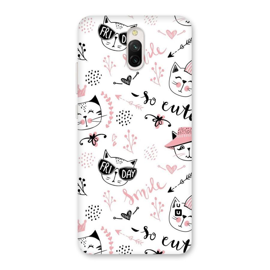 Cute Cat Swag Back Case for Redmi 8A Dual