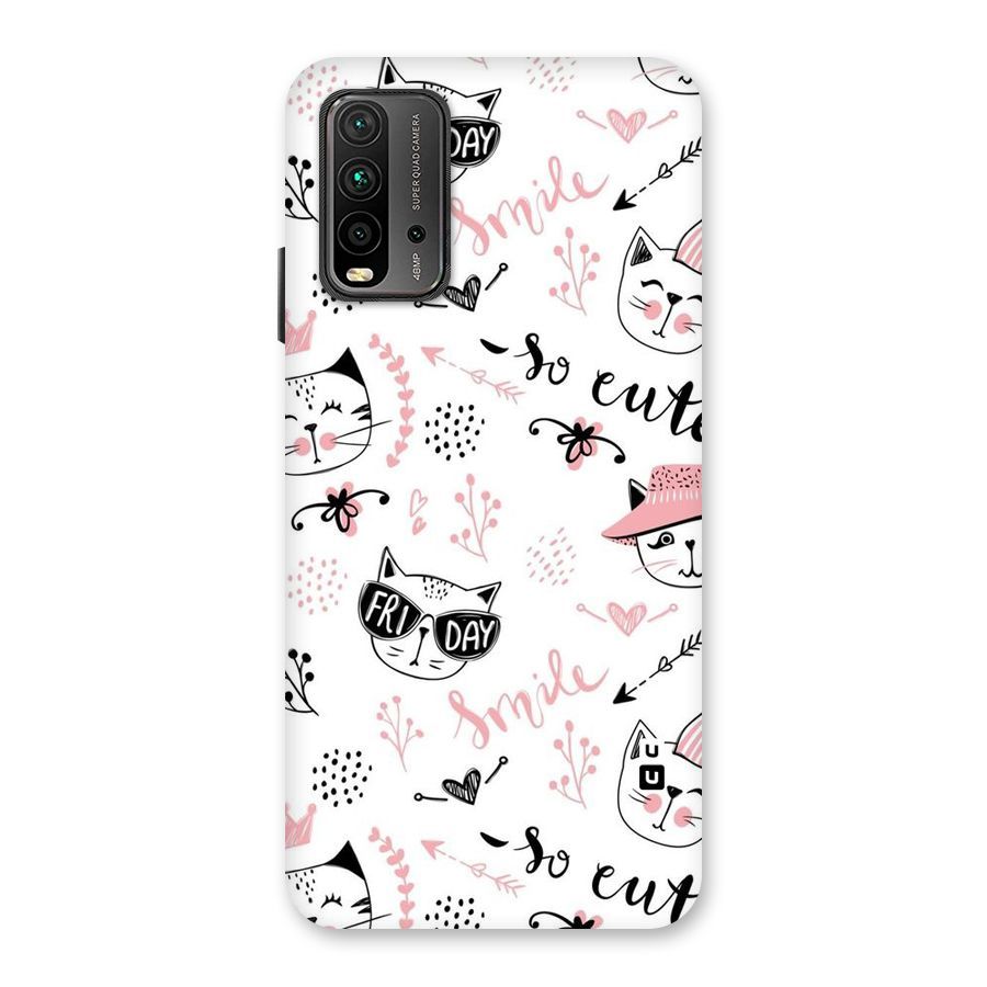 Cute Cat Swag Back Case for Redmi 9 Power
