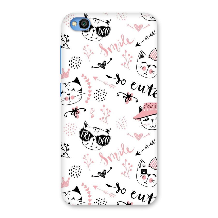 Cute Cat Swag Back Case for Redmi Go