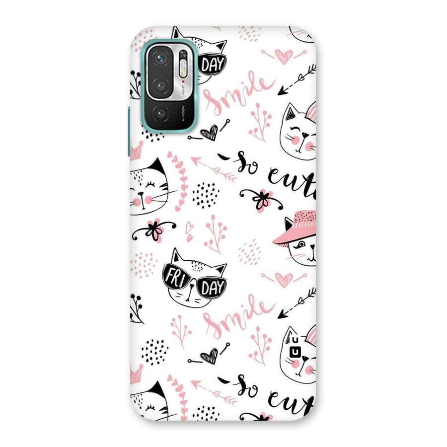Cute Cat Swag Back Case for Redmi Note 10T 5G