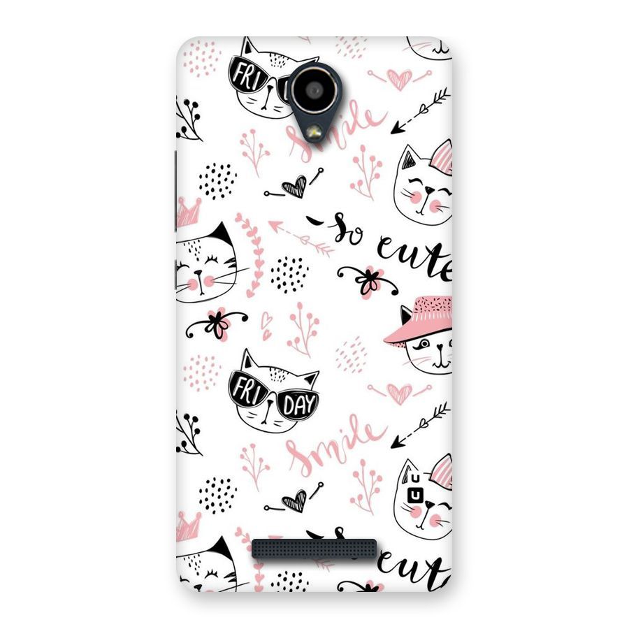 Cute Cat Swag Back Case for Redmi Note 2