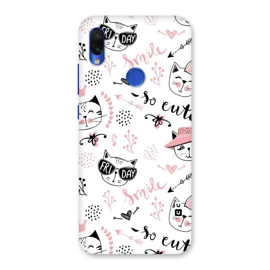 Cute Cat Swag Back Case for Redmi Note 7S
