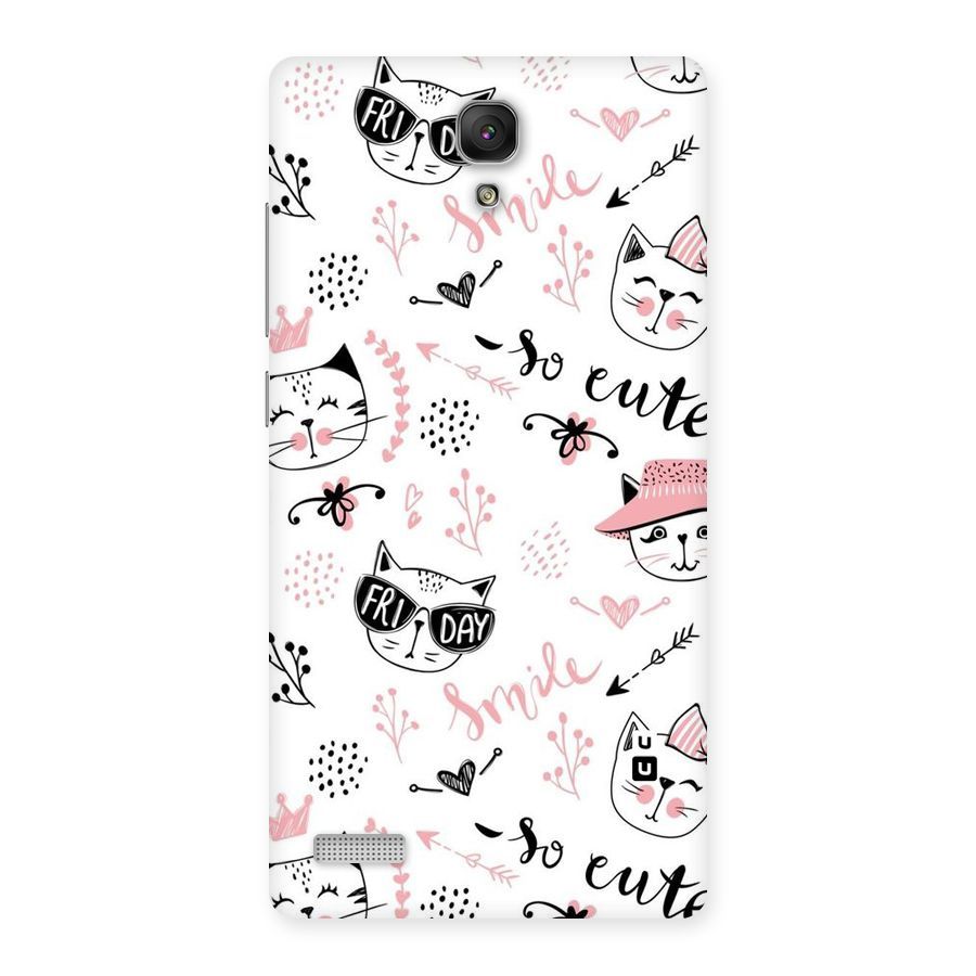 Cute Cat Swag Back Case for Redmi Note Prime