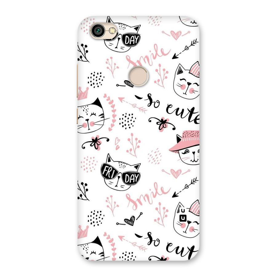 Cute Cat Swag Back Case for Redmi Y1 2017