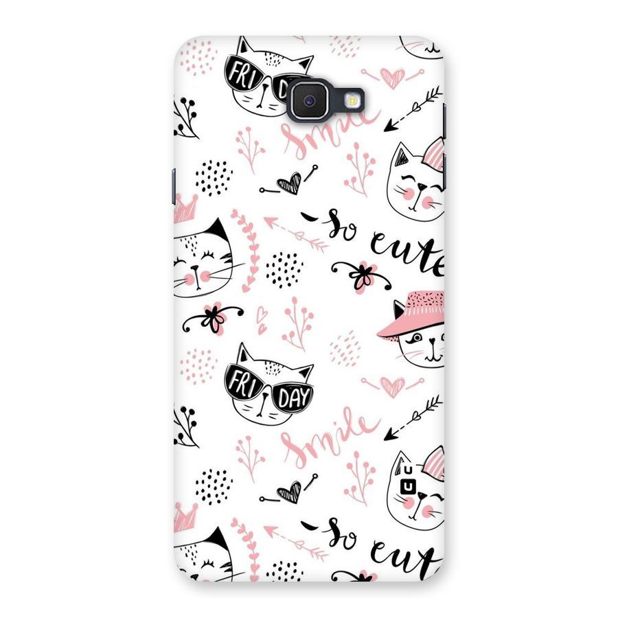 Cute Cat Swag Back Case for Samsung Galaxy J7 Prime