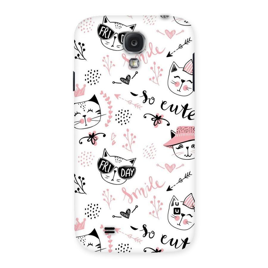 Cute Cat Swag Back Case for Samsung Galaxy S4