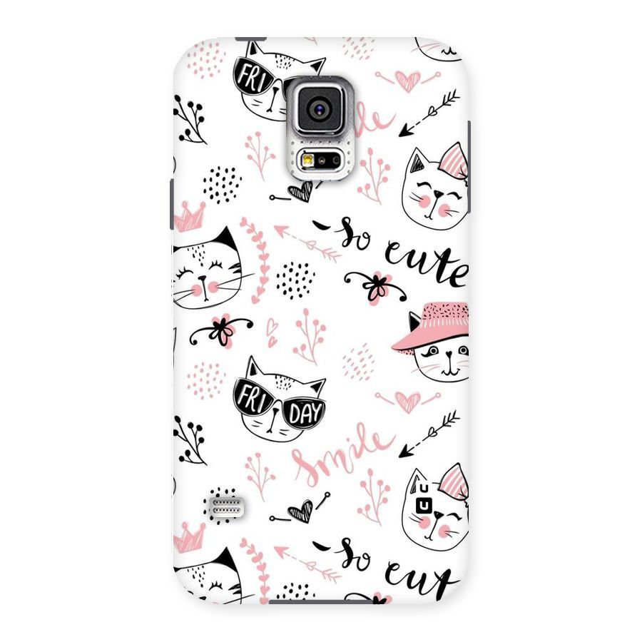 Cute Cat Swag Back Case for Samsung Galaxy S5