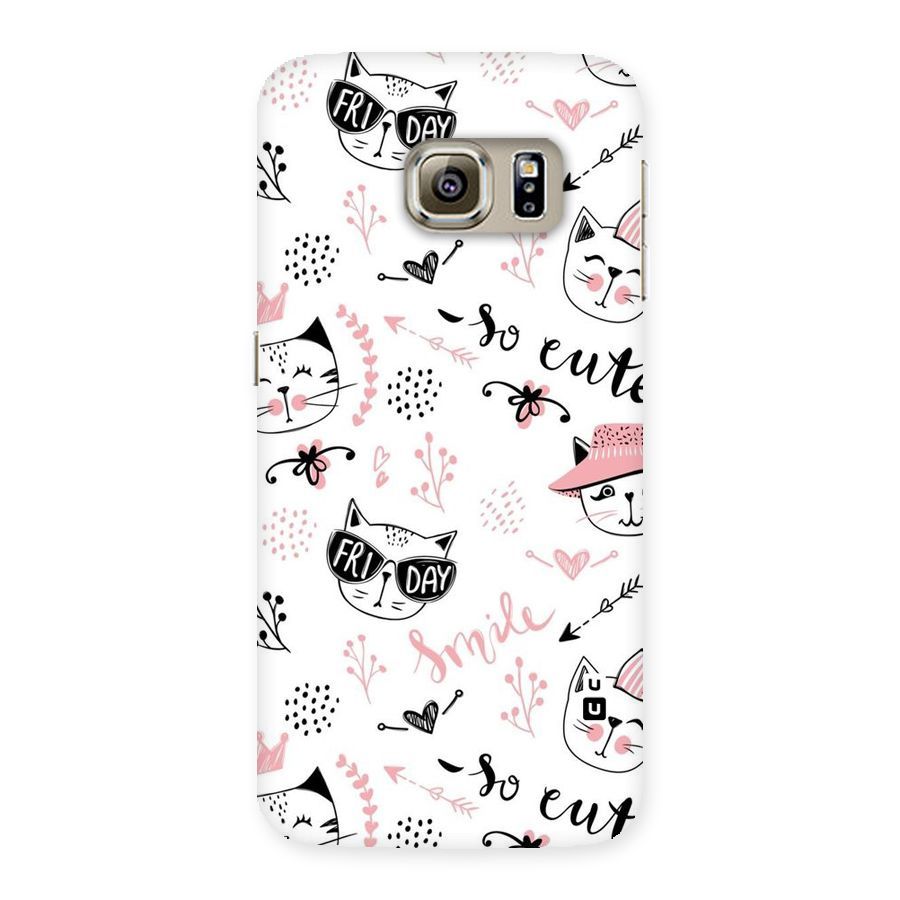 Cute Cat Swag Back Case for Samsung Galaxy S6 Edge