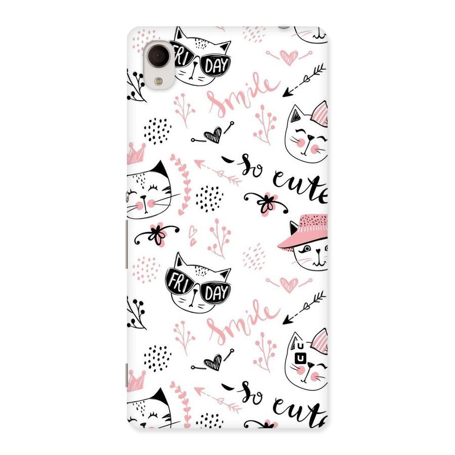 Cute Cat Swag Back Case for Sony Xperia M4