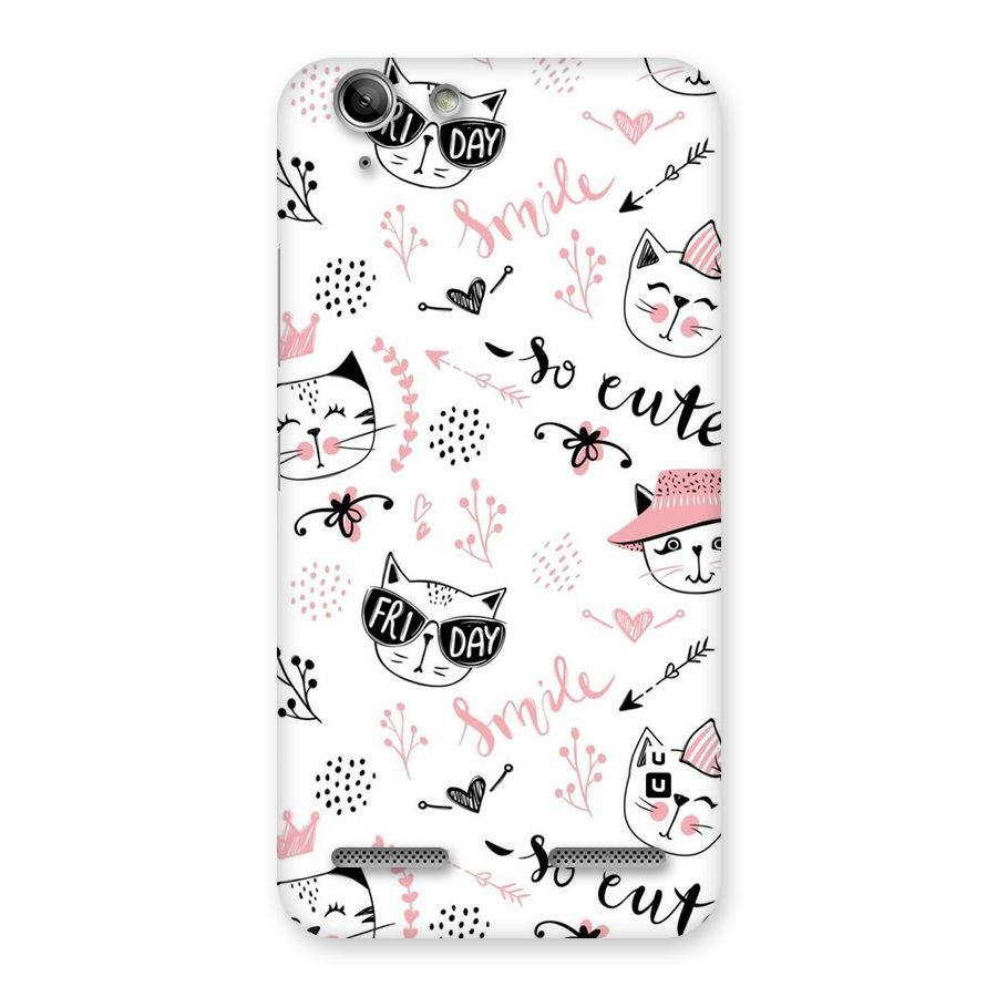Cute Cat Swag Back Case for Vibe K5