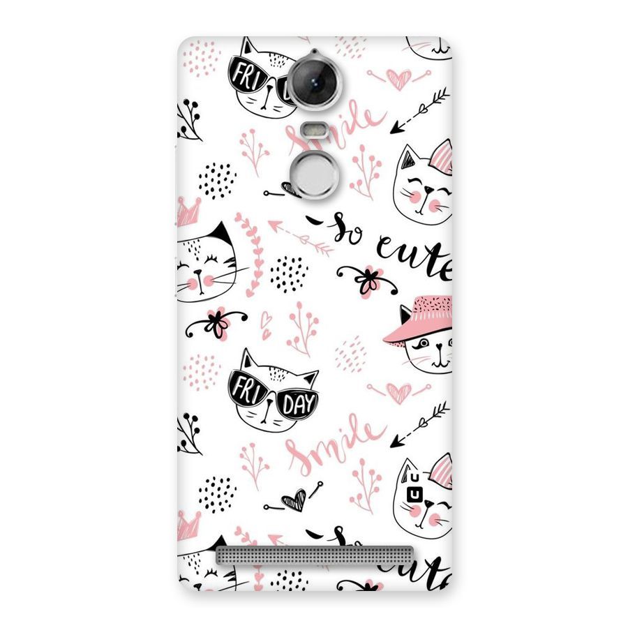 Cute Cat Swag Back Case for Vibe K5 Note