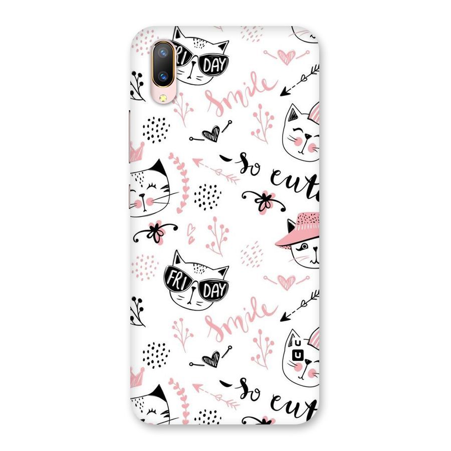 Cute Cat Swag Back Case for Vivo V11 Pro