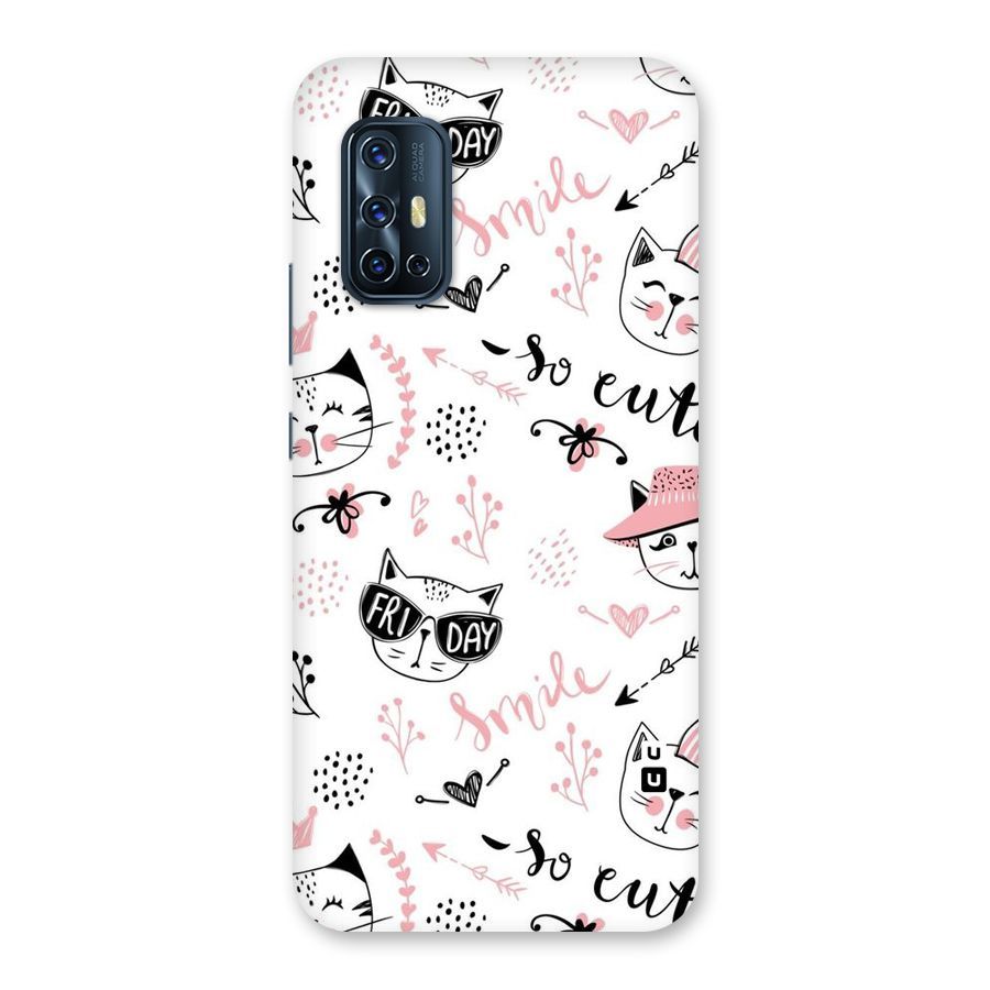 Cute Cat Swag Back Case for Vivo V17