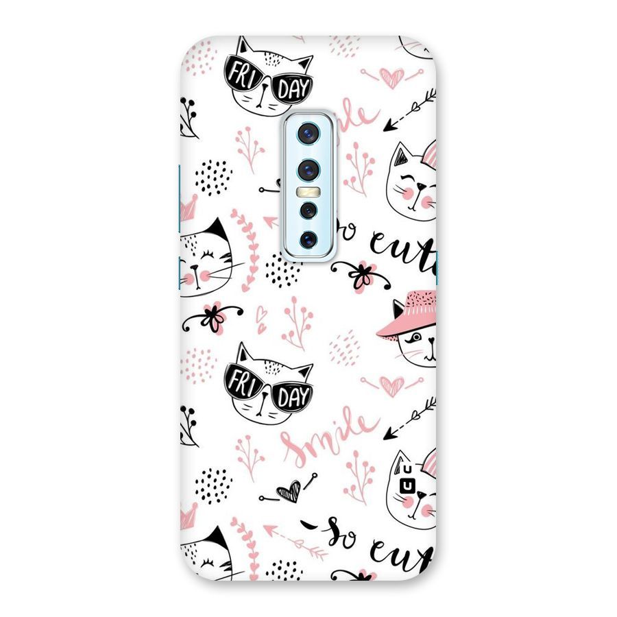 Cute Cat Swag Back Case for Vivo V17 Pro