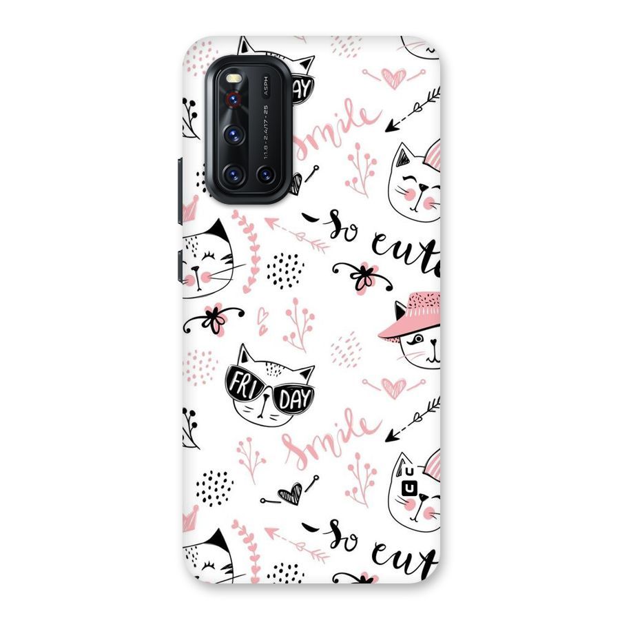Cute Cat Swag Back Case for Vivo V19