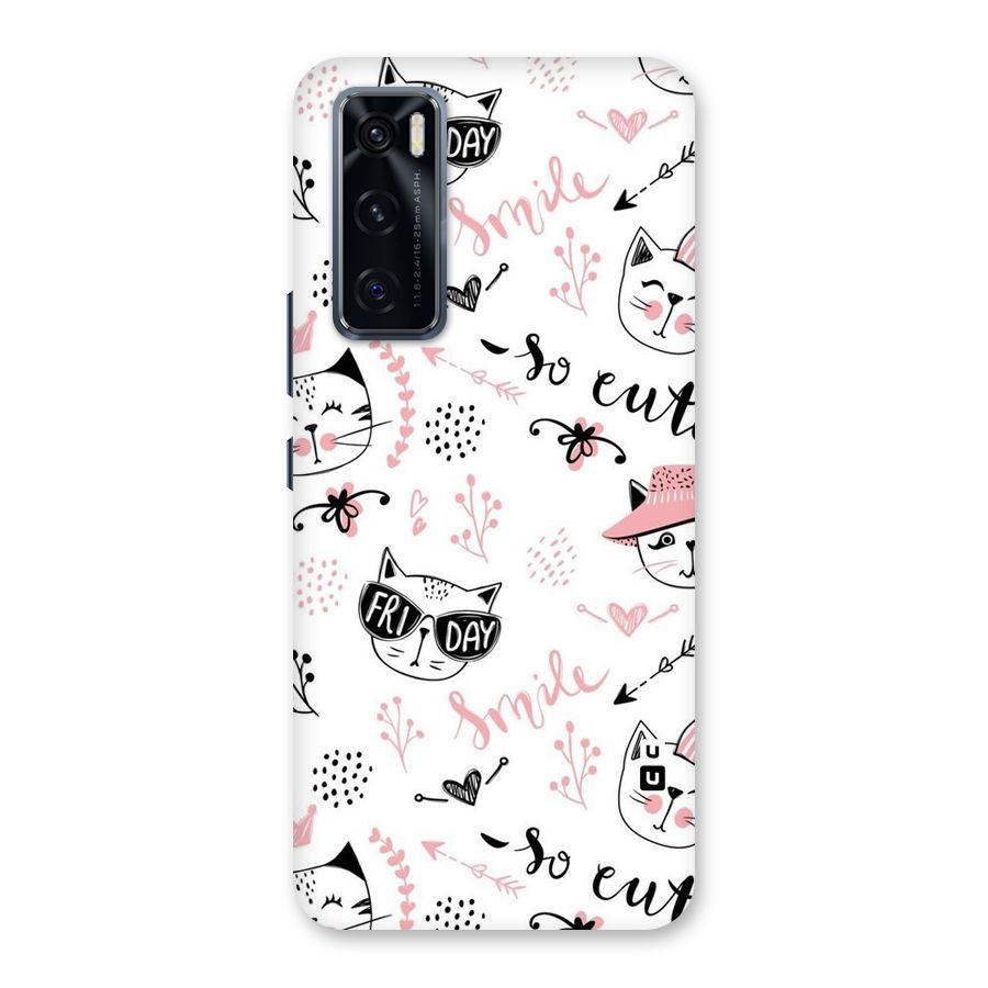 Cute Cat Swag Back Case for Vivo V20 SE