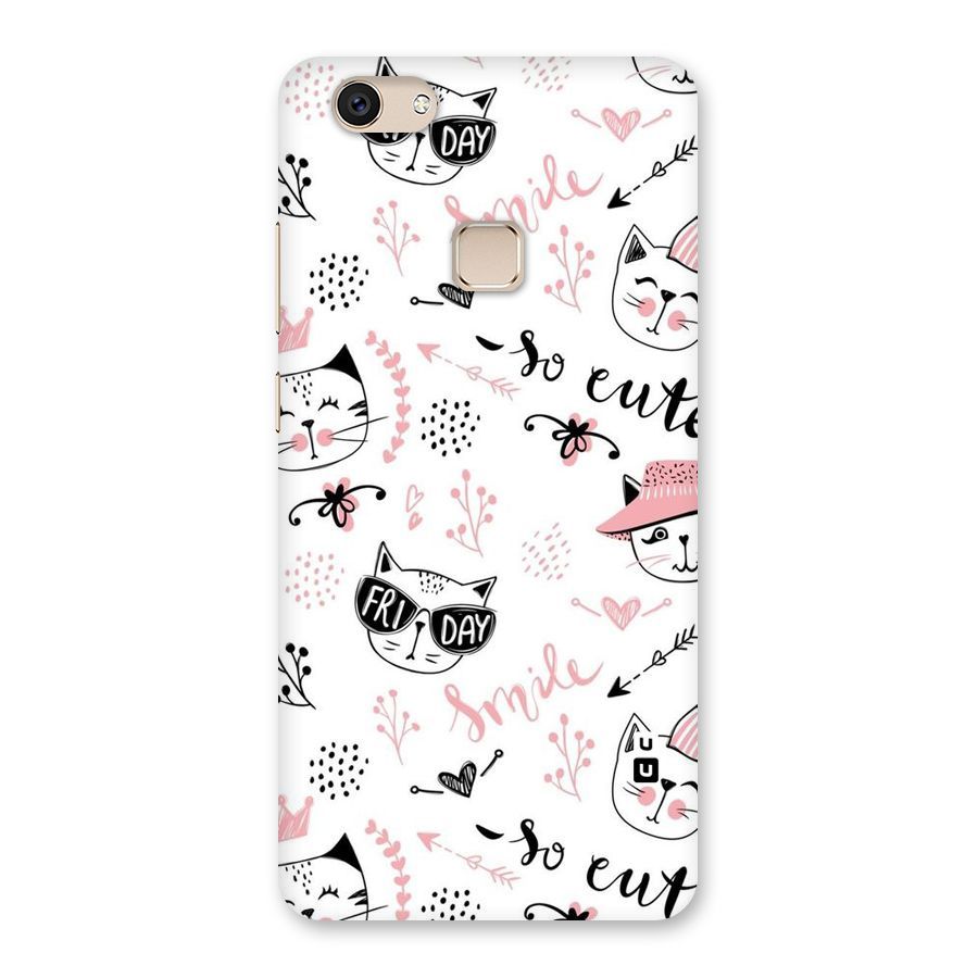 Cute Cat Swag Back Case for Vivo V7