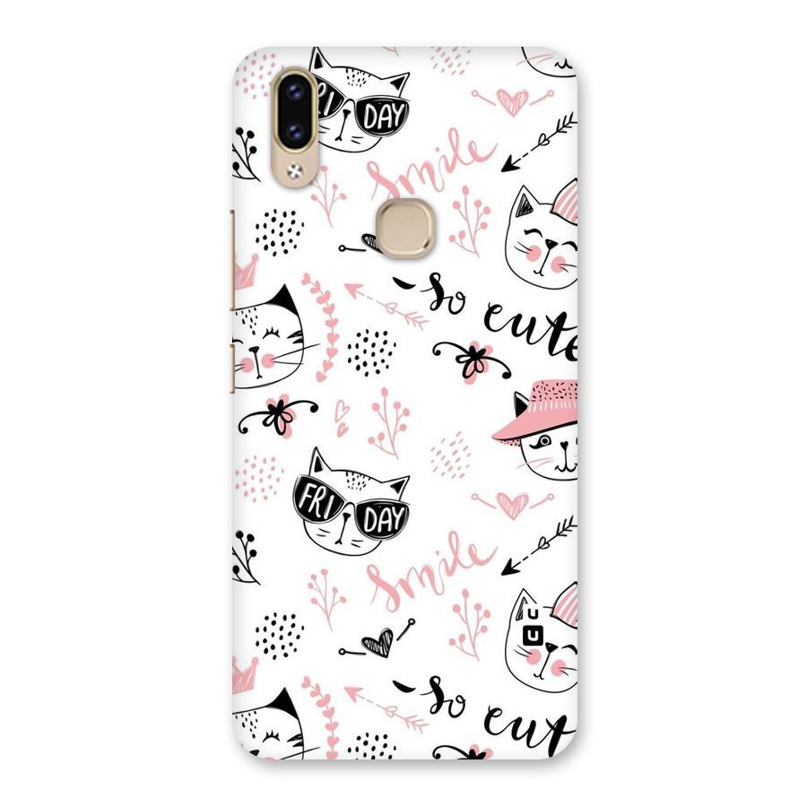 Cute Cat Swag Back Case for Vivo V9 Youth