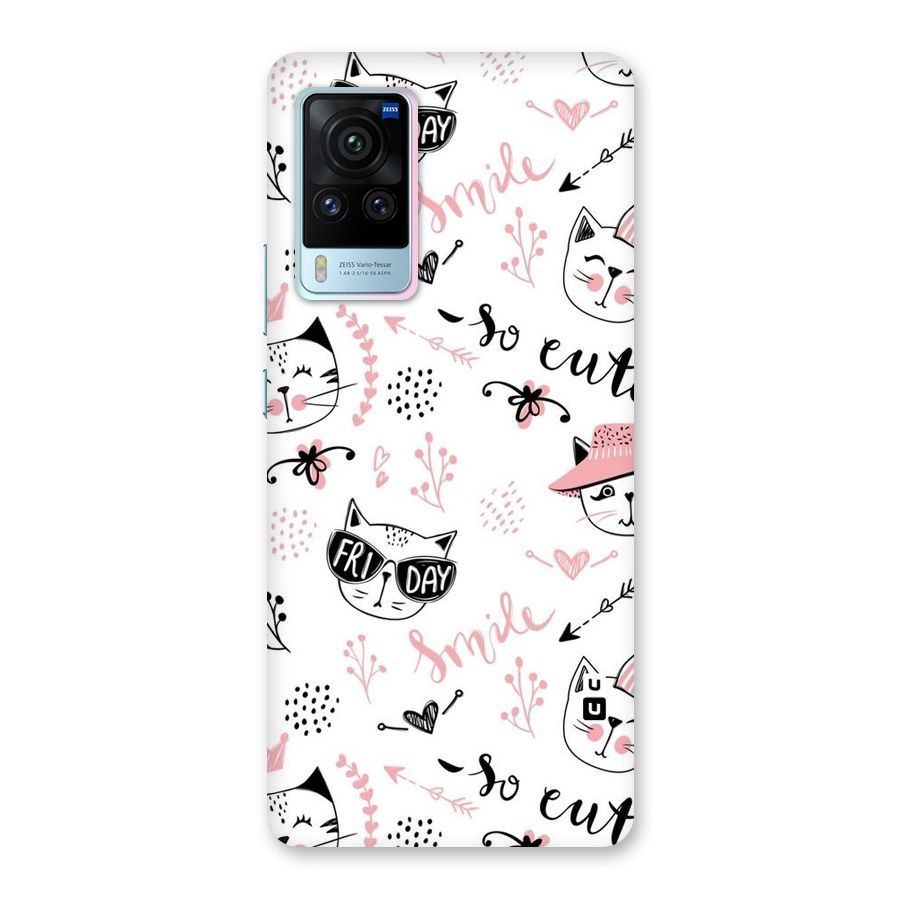 Cute Cat Swag Back Case for Vivo X60 Pro