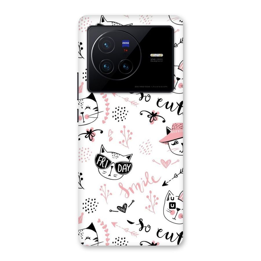 Cute Cat Swag Back Case for Vivo X80