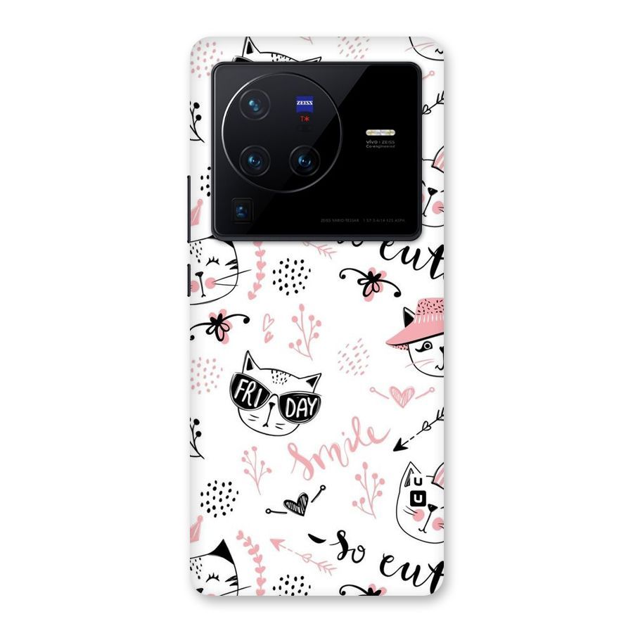 Cute Cat Swag Back Case for Vivo X80 Pro