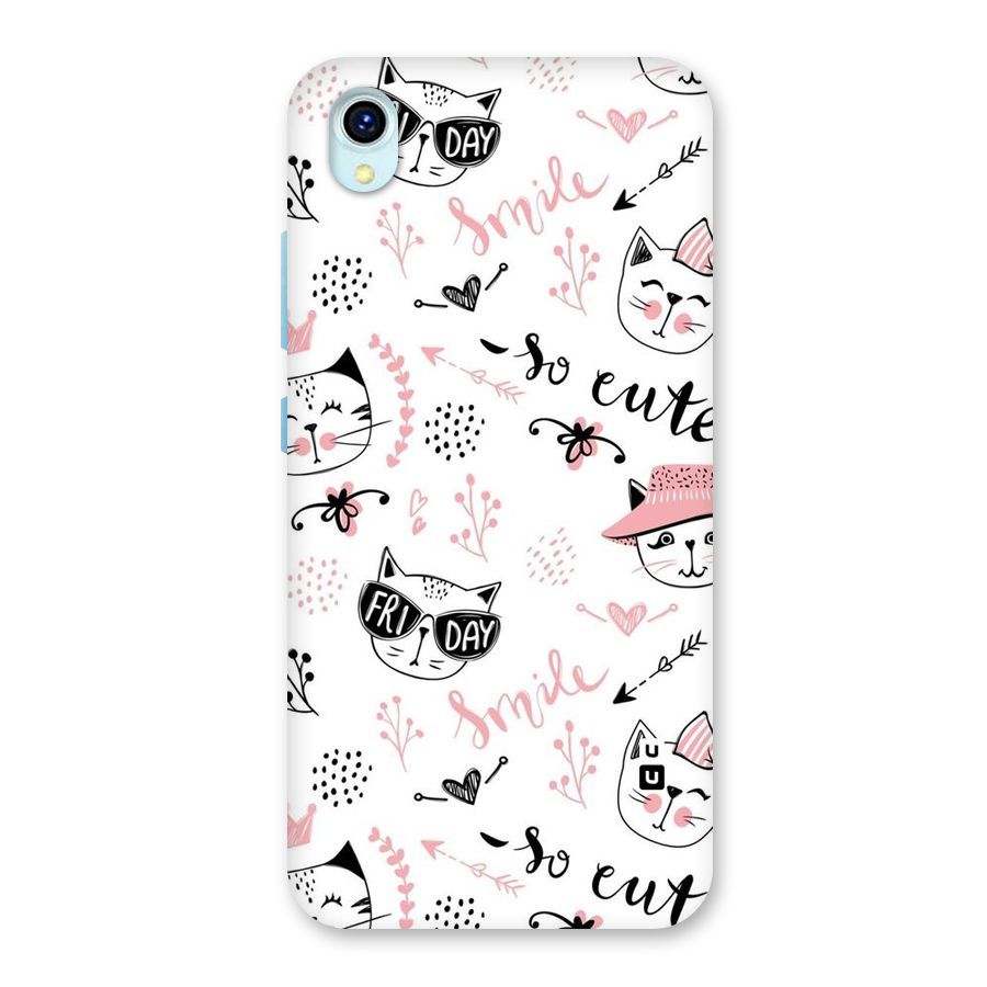 Cute Cat Swag Back Case for Vivo Y1s