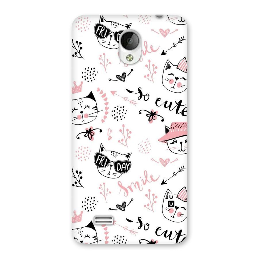 Cute Cat Swag Back Case for Vivo Y21