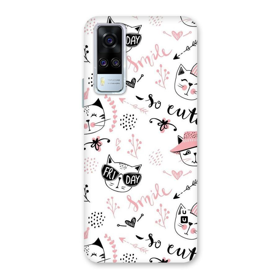 Cute Cat Swag Back Case for Vivo Y51
