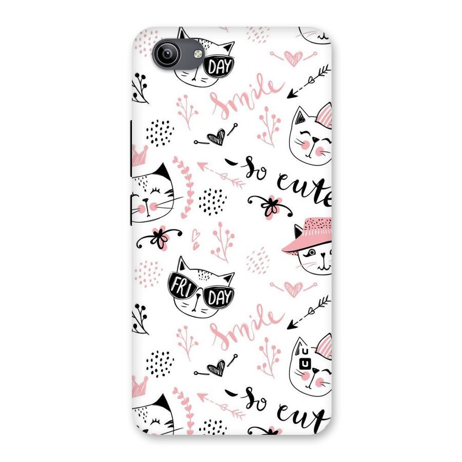 Cute Cat Swag Back Case for Vivo Y81i