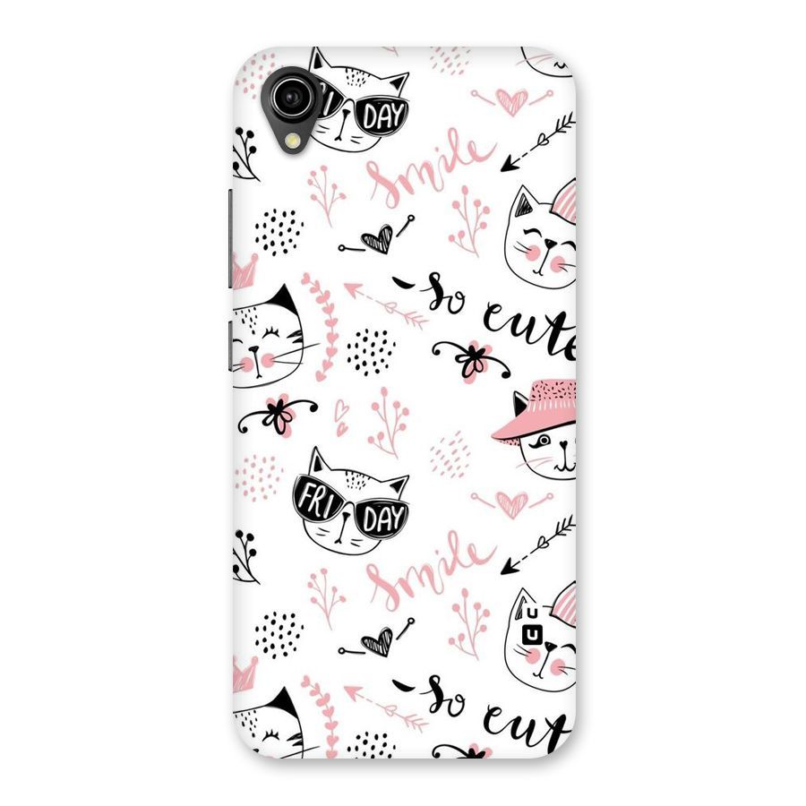 Cute Cat Swag Back Case for Vivo Y90