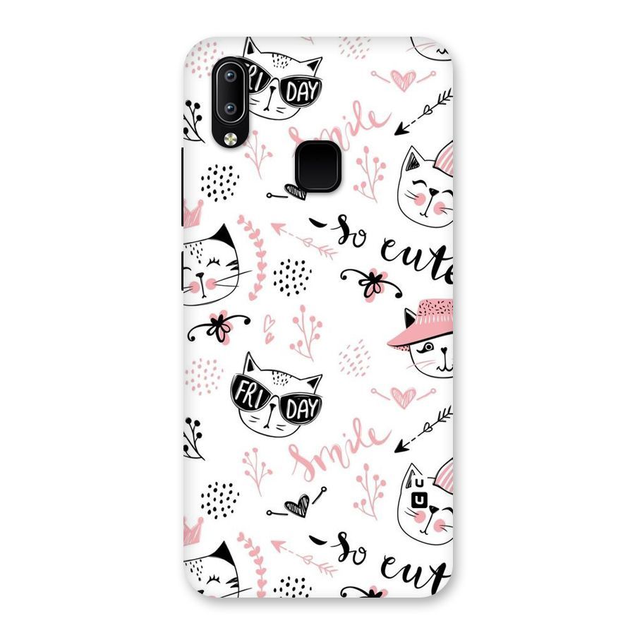 Cute Cat Swag Back Case for Vivo Y93